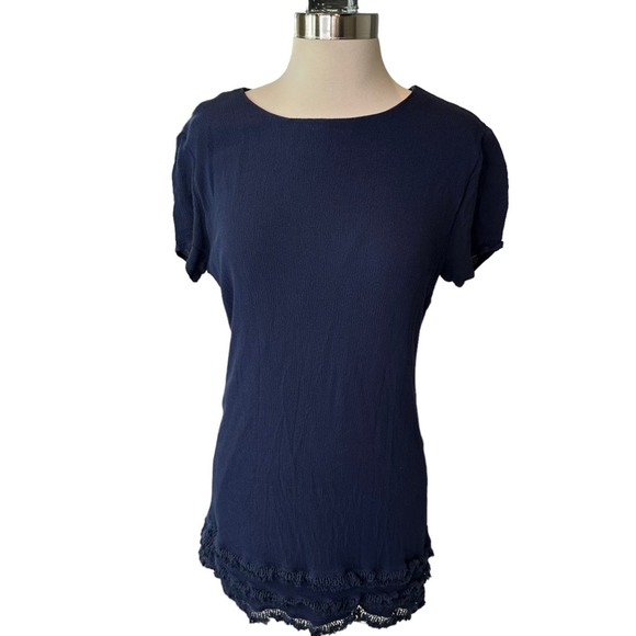 Lulus Sheath Dress Womens Knee Length Short Sleeve Lightweight Blue Large - Picture 1 of 13